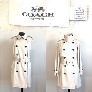 Convertible coach trench/ sleeveless dress/ cape